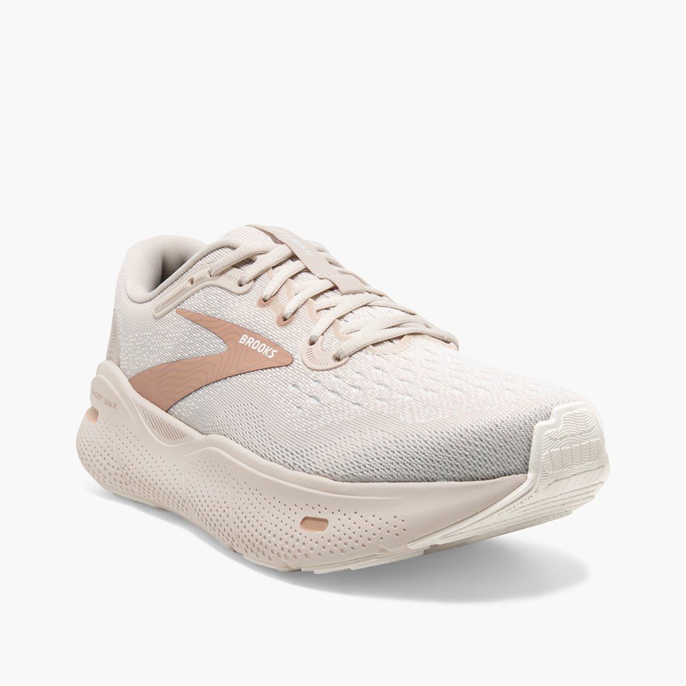 Chaussures Running Route Brooks Ghost Max Noir Grise Blanche Femme | HRH-1606619